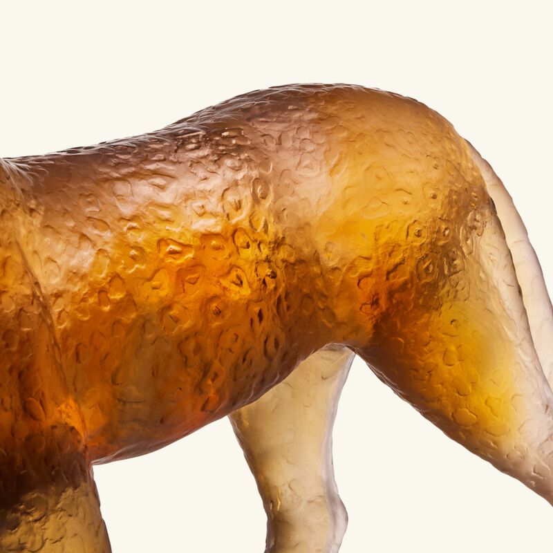 daum jaipur panther sculpture brown