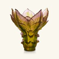 daum jardin de lotus vase large