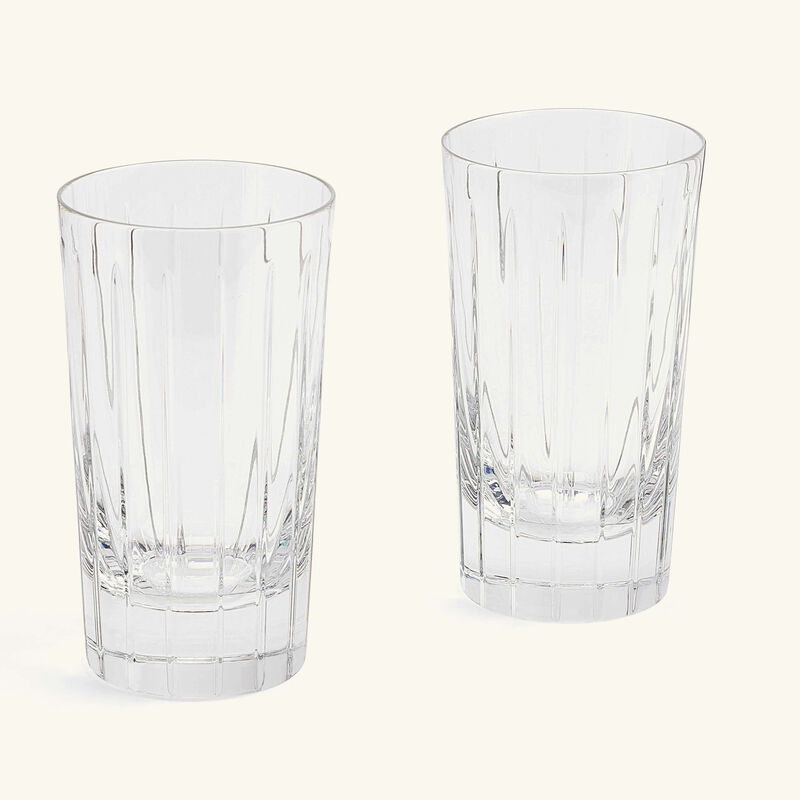 christofle iriana highball drinking glass clear set of 2