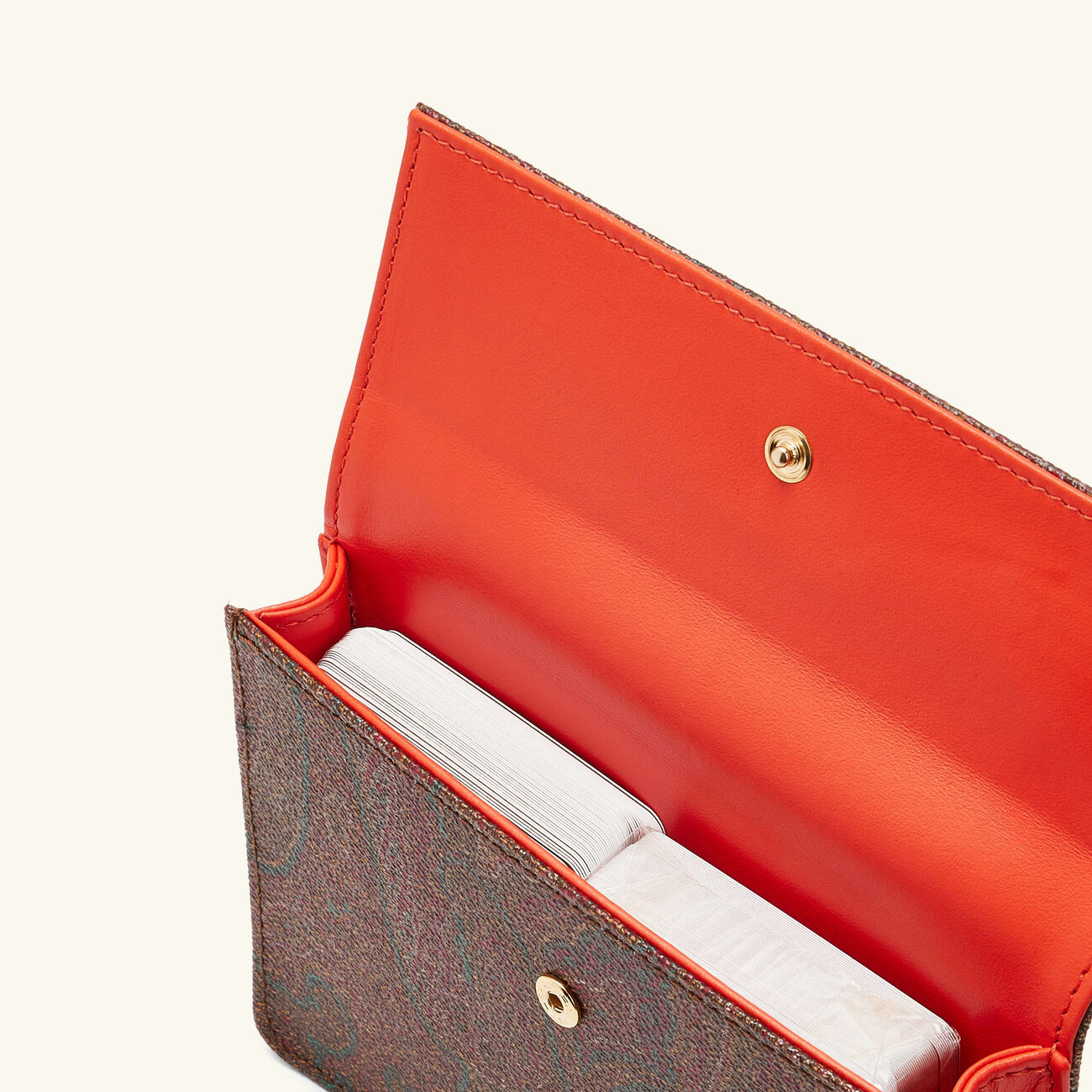 etro samara big card holder set of 2 brown