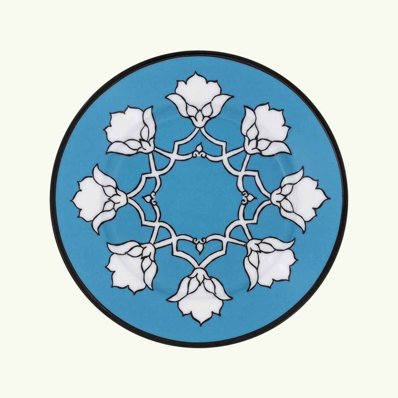 pinto paris jaipur bread plate round blue 15cm