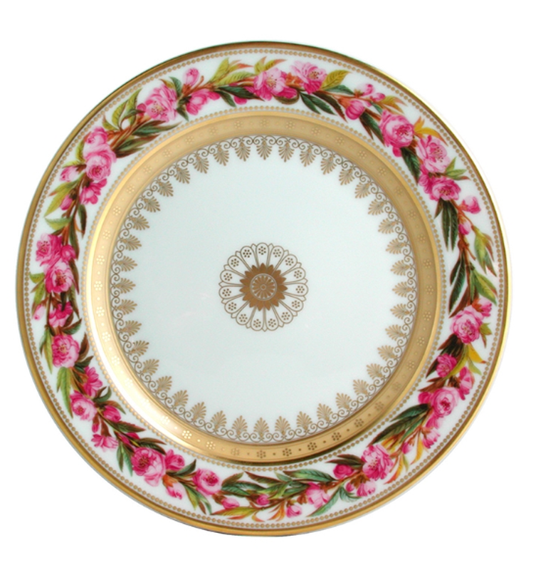 bernardaud botanique salad plate round pink 21cm