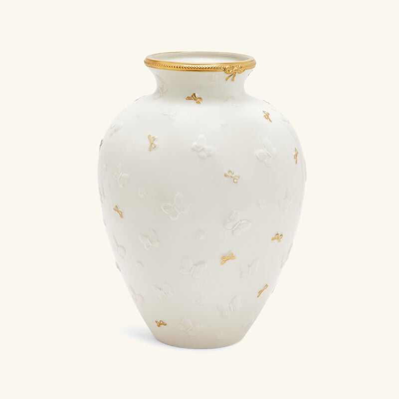 Butterfly Vase Medium White villari butterfly vase medium white