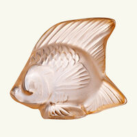 Fish Figurine Mini Gold Luster lalique fish figurine mini gold luster