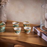 versace scala del palazzo arabic coffee cup green set of 6