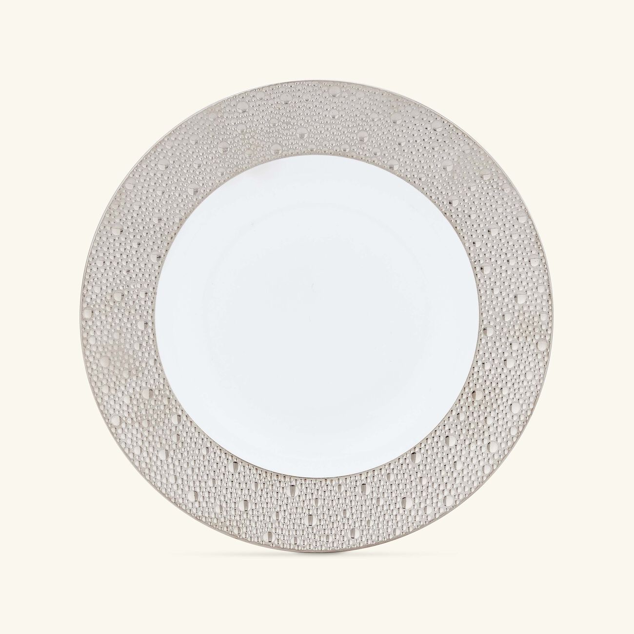 برناردو طبق الحساء إكيوم دائري باللون الفضي 23 سم
