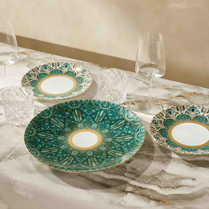 هافيلاند طبق الضيافة ريف دو نيل دائري أخضر 32 سم