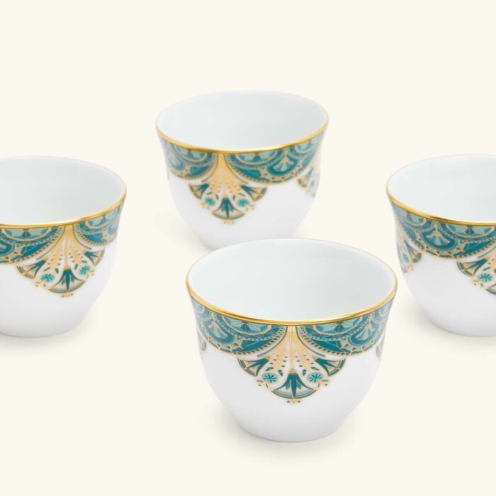 haviland r ves du nil arabic coffee cup green set of 6
