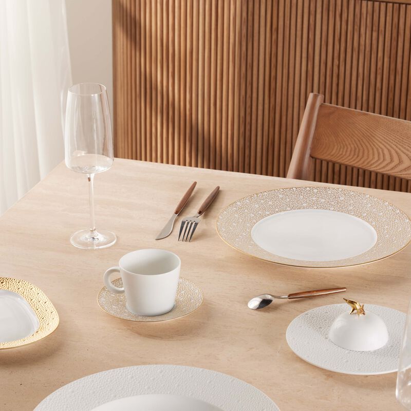 bernardaud ecume serving platter round white 18cm