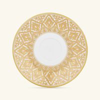 برناردو فنجان الشاي فينيس مع صحنه باللون الذهبي