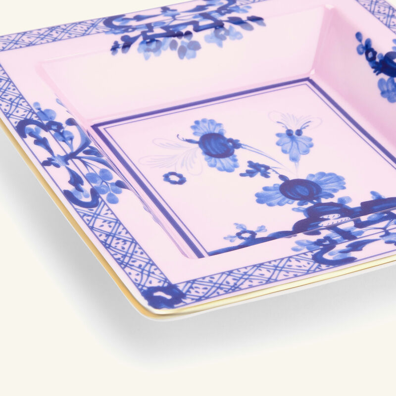 Oriente Italiano Azalea Trinket Tray Square Small Pink ginori 1735 oriente italiano azalea trinket tray square small pink