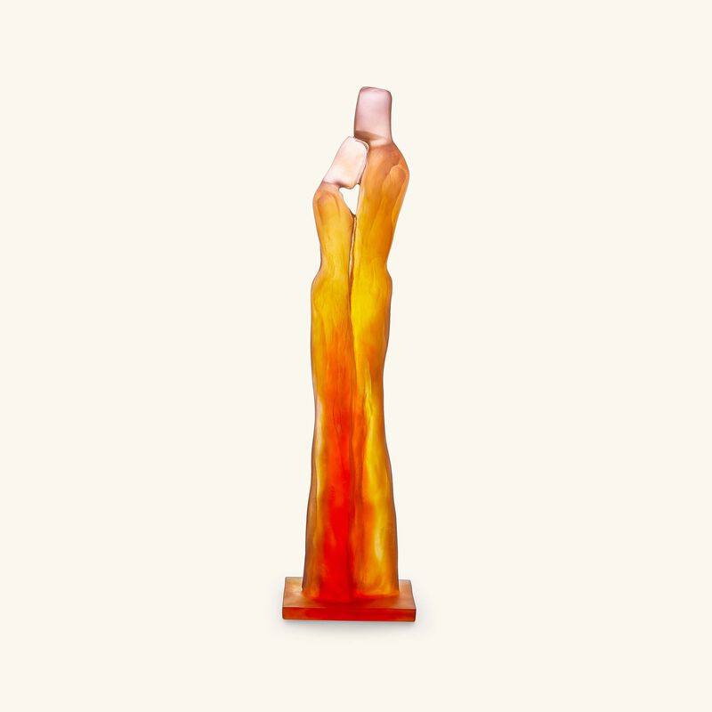 daum le retour sculpture medium orange limited edition