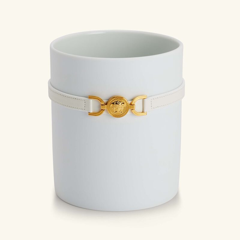 Medusa 95 Vase Round Small White versace medusa 95 vase round small white