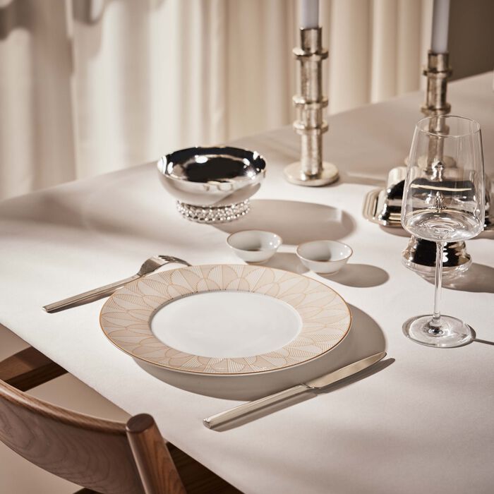 christofle malmaison imp riale soup plate gold 27cm