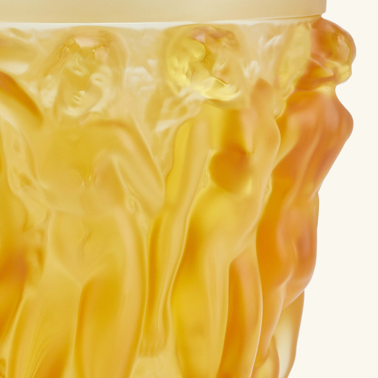 Bacchantes Vase Small Orange lalique bacchantes vase small orange