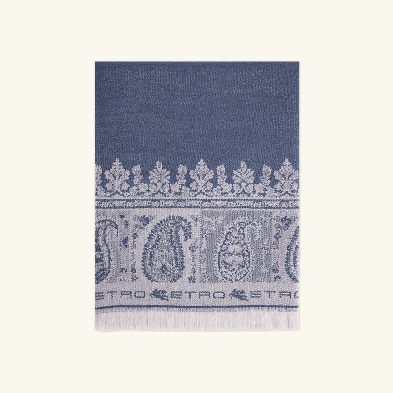 etro tagete throw blue