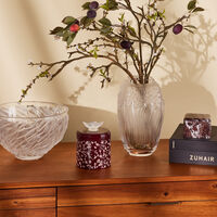 لاليك صندوق فلور دو سيريزييه كبير الحجم برغندي