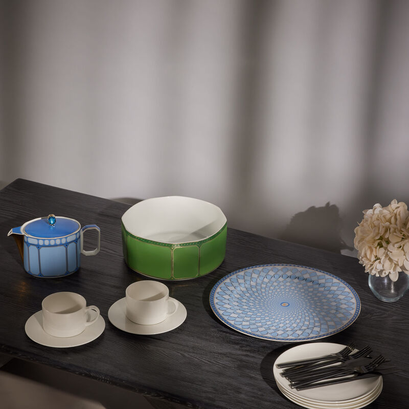 روزنتال طبق سيغنوم آزور كبير دائري أزرق 33 سم