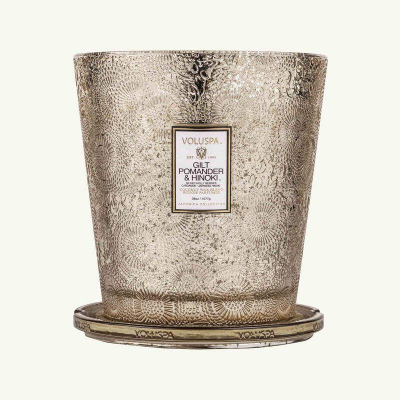 Gilt Pomander & Hinoki Candle voluspa gilt pomander hinoki candle