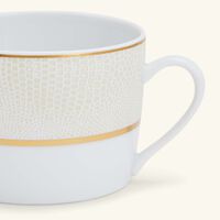 bernardaud sauvage blanc tea cup gold