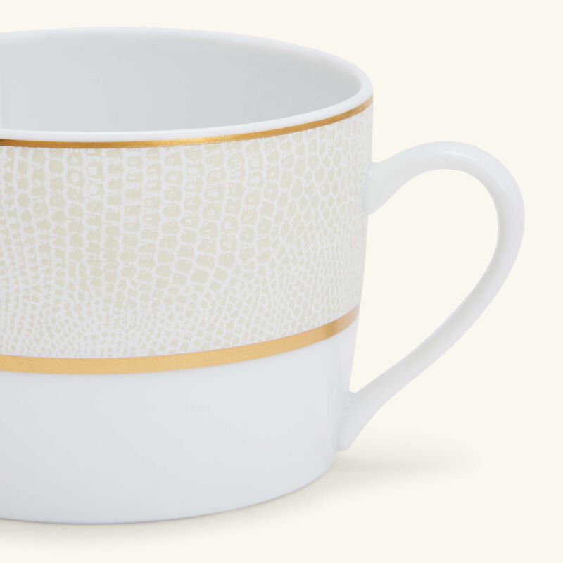 bernardaud sauvage blanc tea cup gold