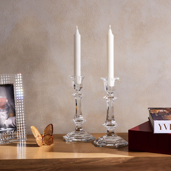 baccarat harcourt candle holder clear