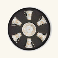 فيرساتشي طقم ميدوزا جالا مؤلف من 6 فناجين للقهوة مع صحونها باللون الأبيض