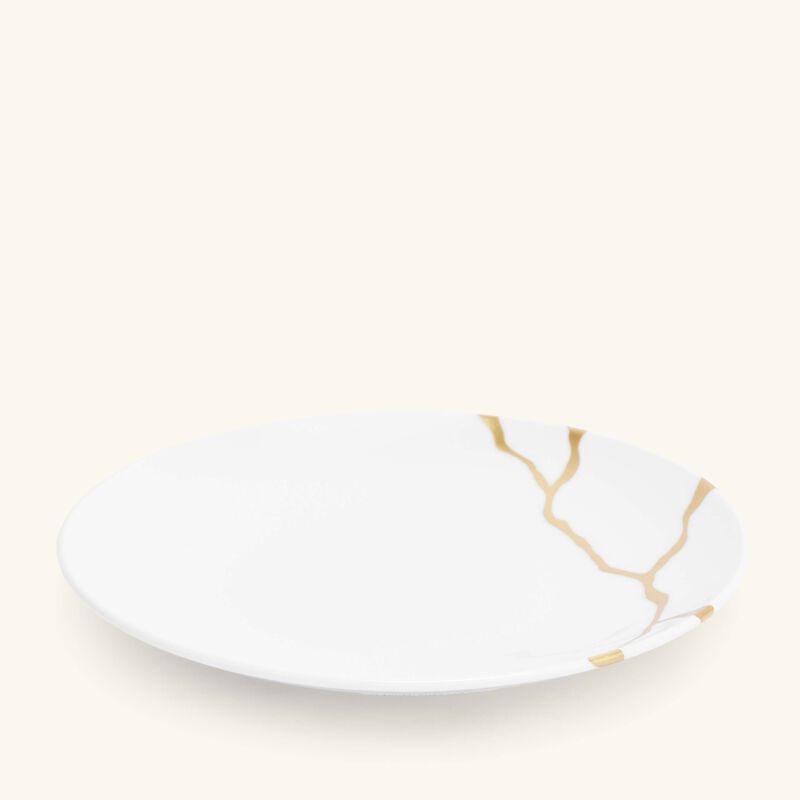 bernardaud kintsugi bread   butter plate round white 16cm