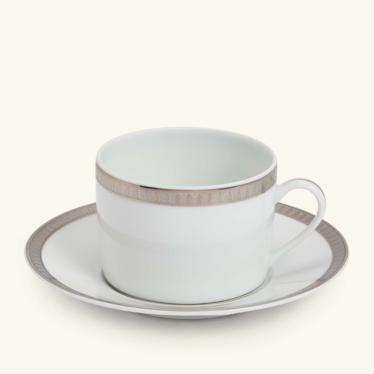 Malmaison Tea Cup & Saucer Silver christofle malmaison tea cup saucer silver