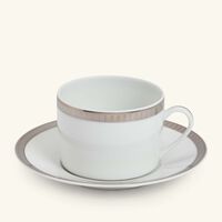 Malmaison Tea Cup & Saucer Silver christofle malmaison tea cup saucer silver