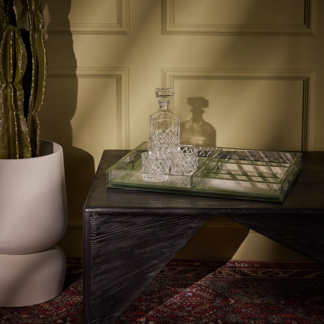 إيترو طقم بيجاسو مؤلف من أربع صواني مستطيلة خضراء