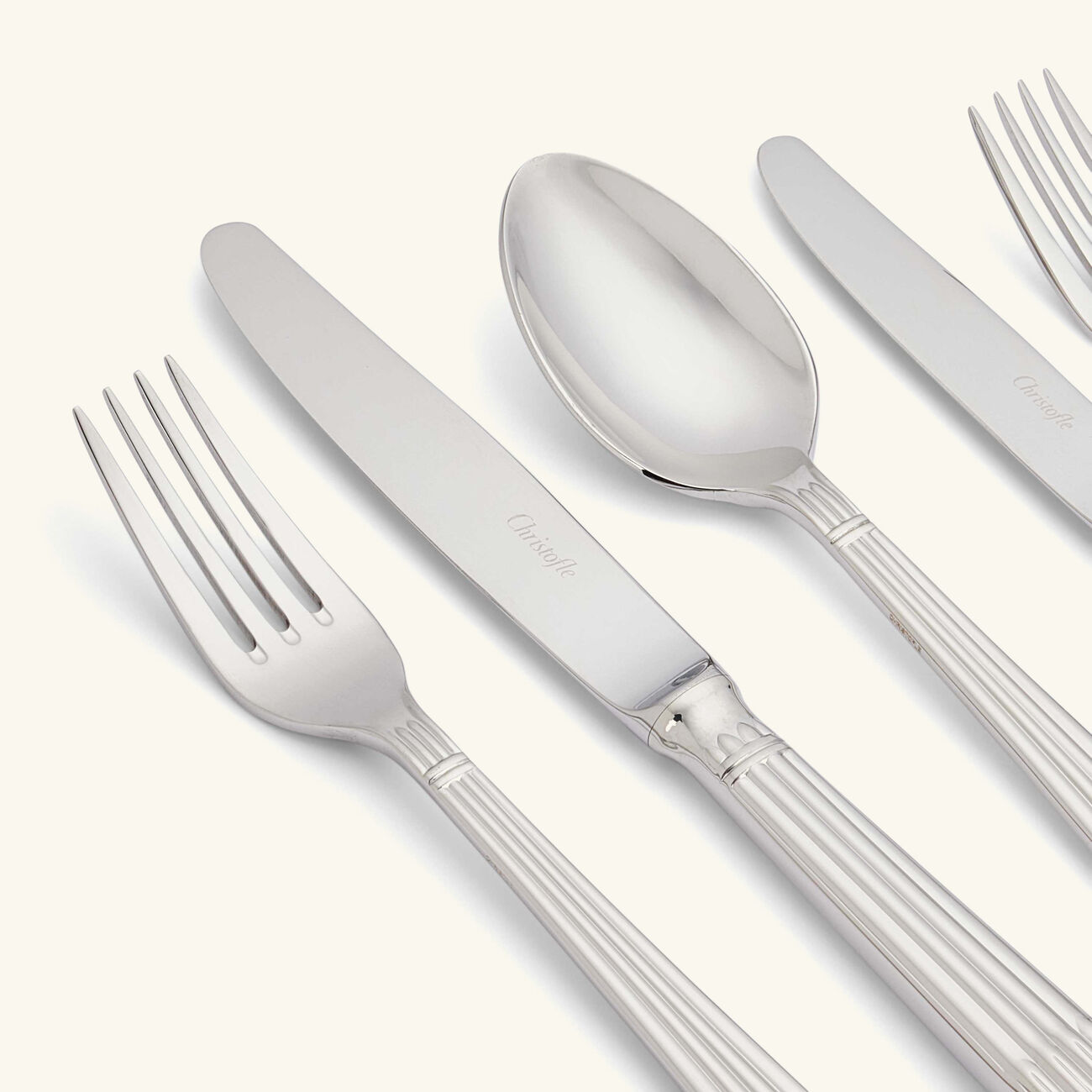 christofle osiris flatware set 75 pieces stainless steel