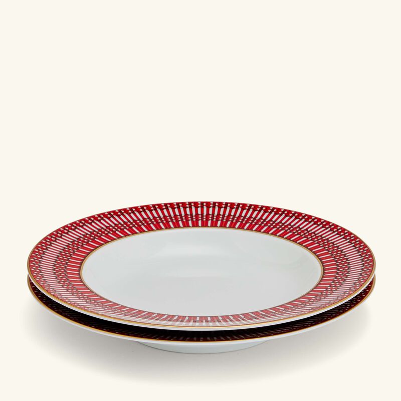 Arcadia Soup Plate Red 23cm Set of 2 baccarat arcadia soup plate red 23cm set of 2