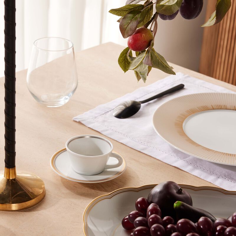 Gage Tea Cup & Saucer White bernardaud gage tea cup saucer white