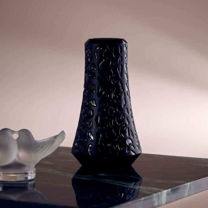 Panthère Vase Small Black lalique panth re vase small black