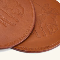 ralph lauren home garrett coaster brown set of 4