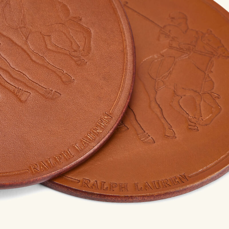 ralph lauren home garrett coaster brown set of 4