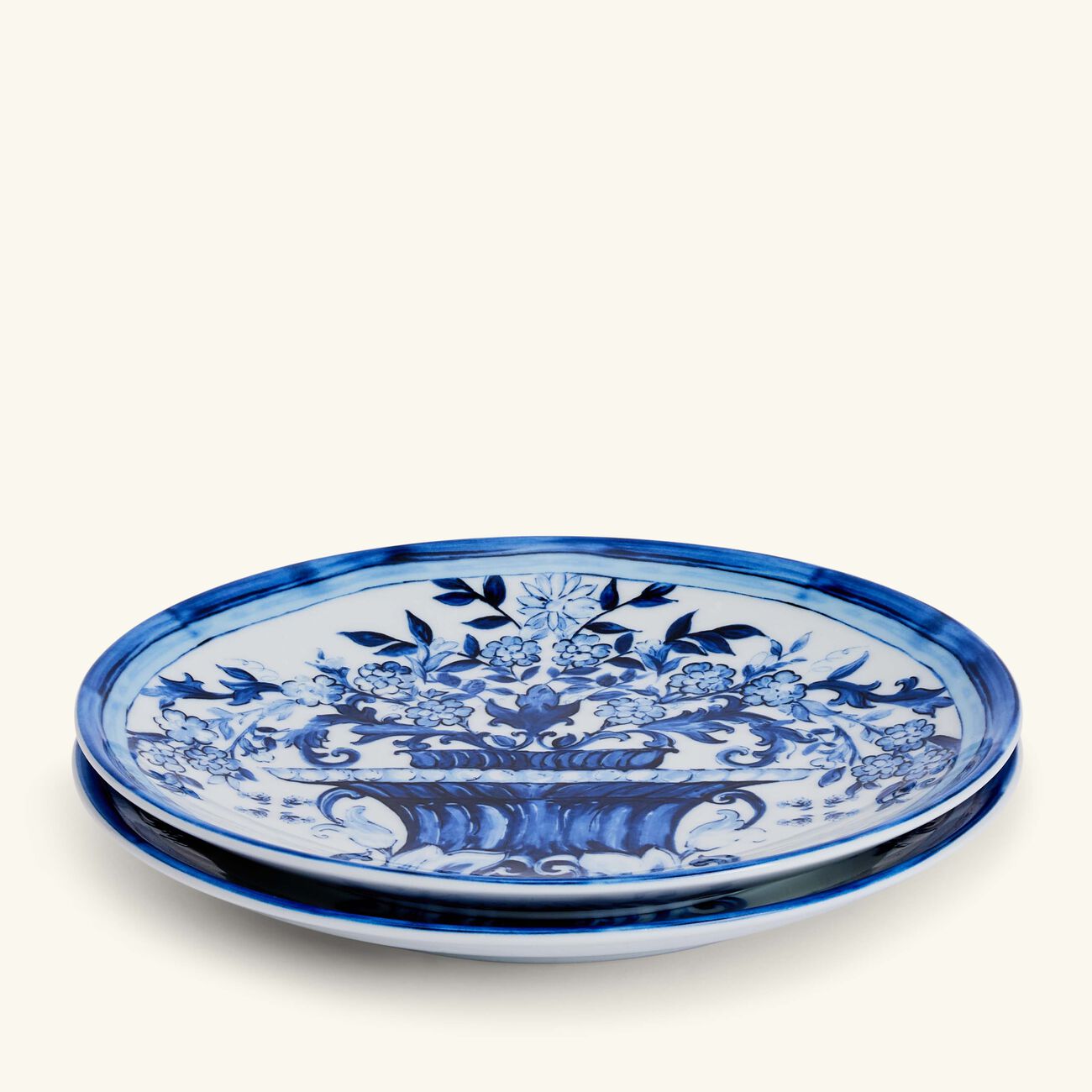 dolce gabbana casa blu mediterraneo dessert plate round blue 19cm set of 2