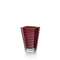Red & Clear Eye Vase Set baccarat red clear eye vase set