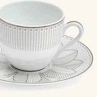 كريستوفل طقم مالميزون إمبيريال مؤلف من فنجانين للقهوة مع صحنيهما باللون الأبيض