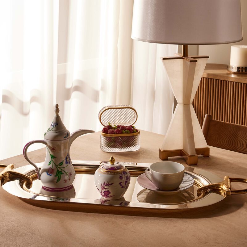 bernardaud prunus sugar bowl pink