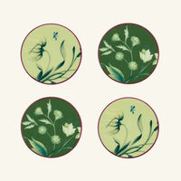 Florenza Acanto Impero Coasters Green Set of 4 ginori 1749 florenza acanto impero coasters green set of 4