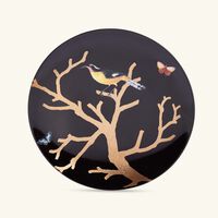 برناردو طقم أو زوازو مؤلف من 4 أطباق طعام دائرية سوداء بقياس 21 سم