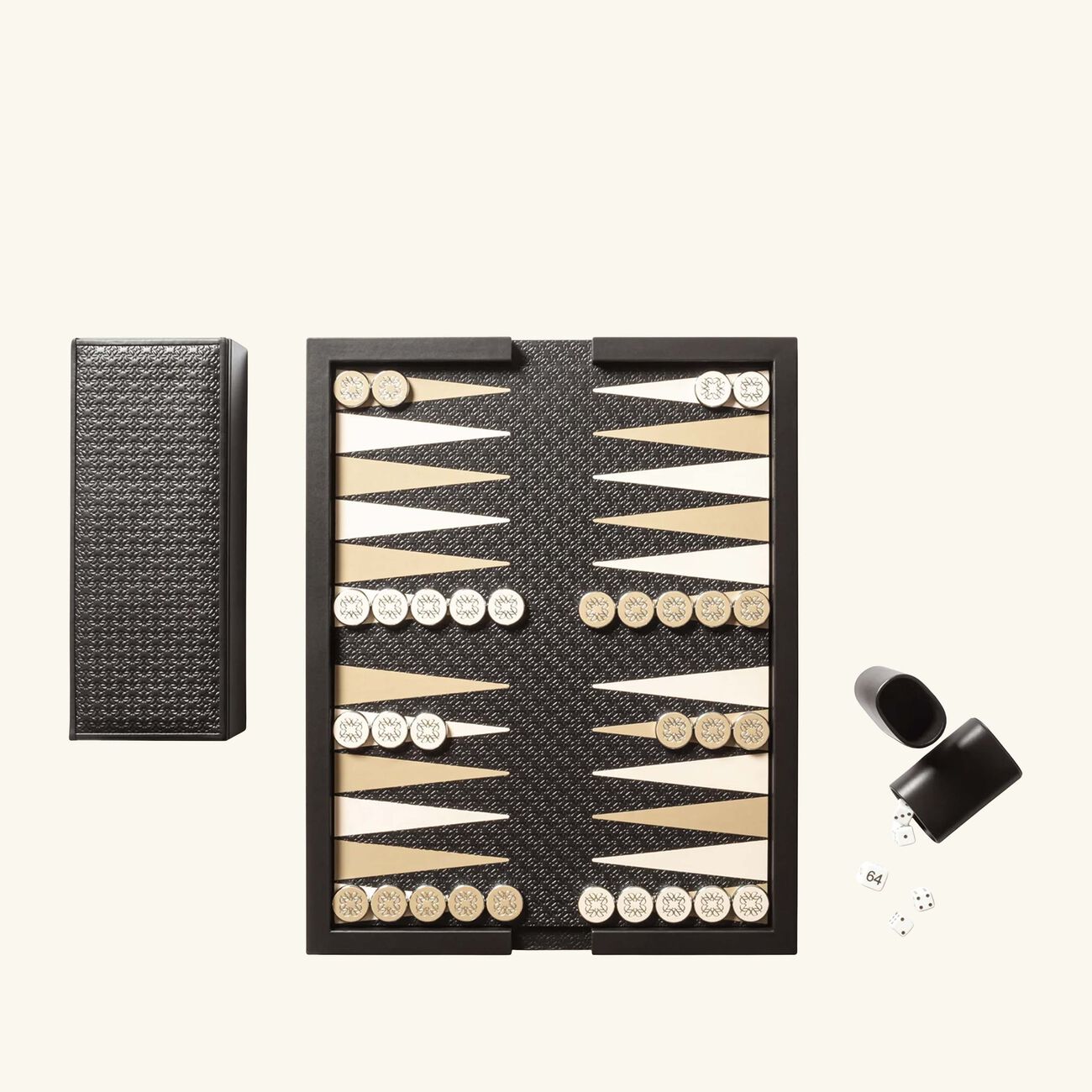 Elie Saab Monogram Backgammon Set Ebony giobagnara elie saab monogram backgammon set ebony
