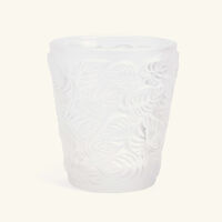 lalique feuilles votive clear