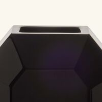 baccarat octogone bud vase small black