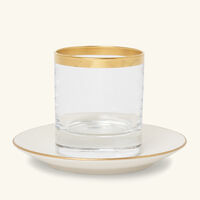 فيلاري فنجان الآيس كريم دريسج مع صحنه شفاف