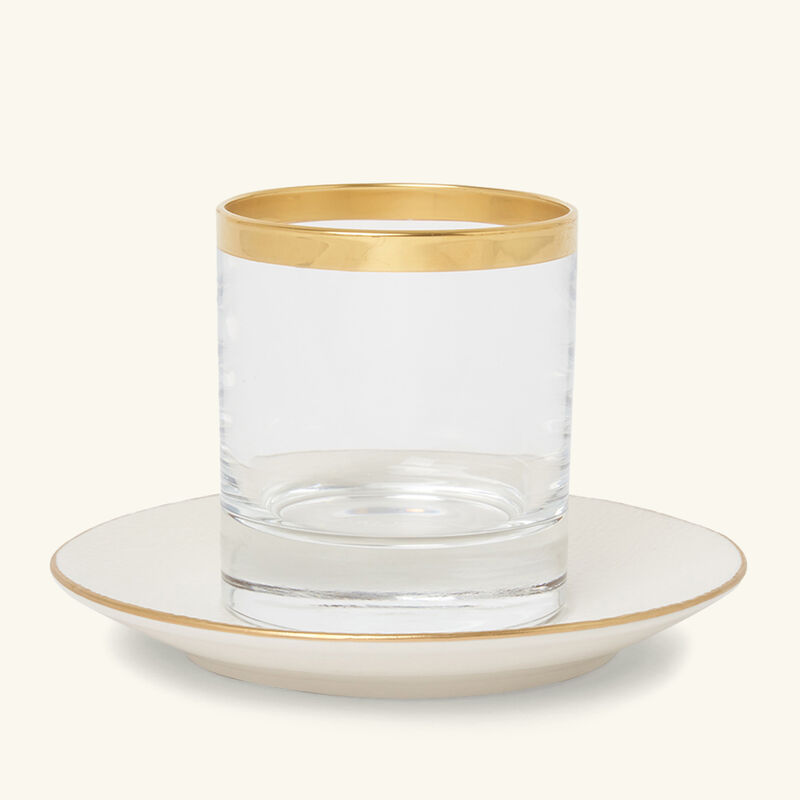 فيلاري فنجان الآيس كريم دريسج مع صحنه شفاف