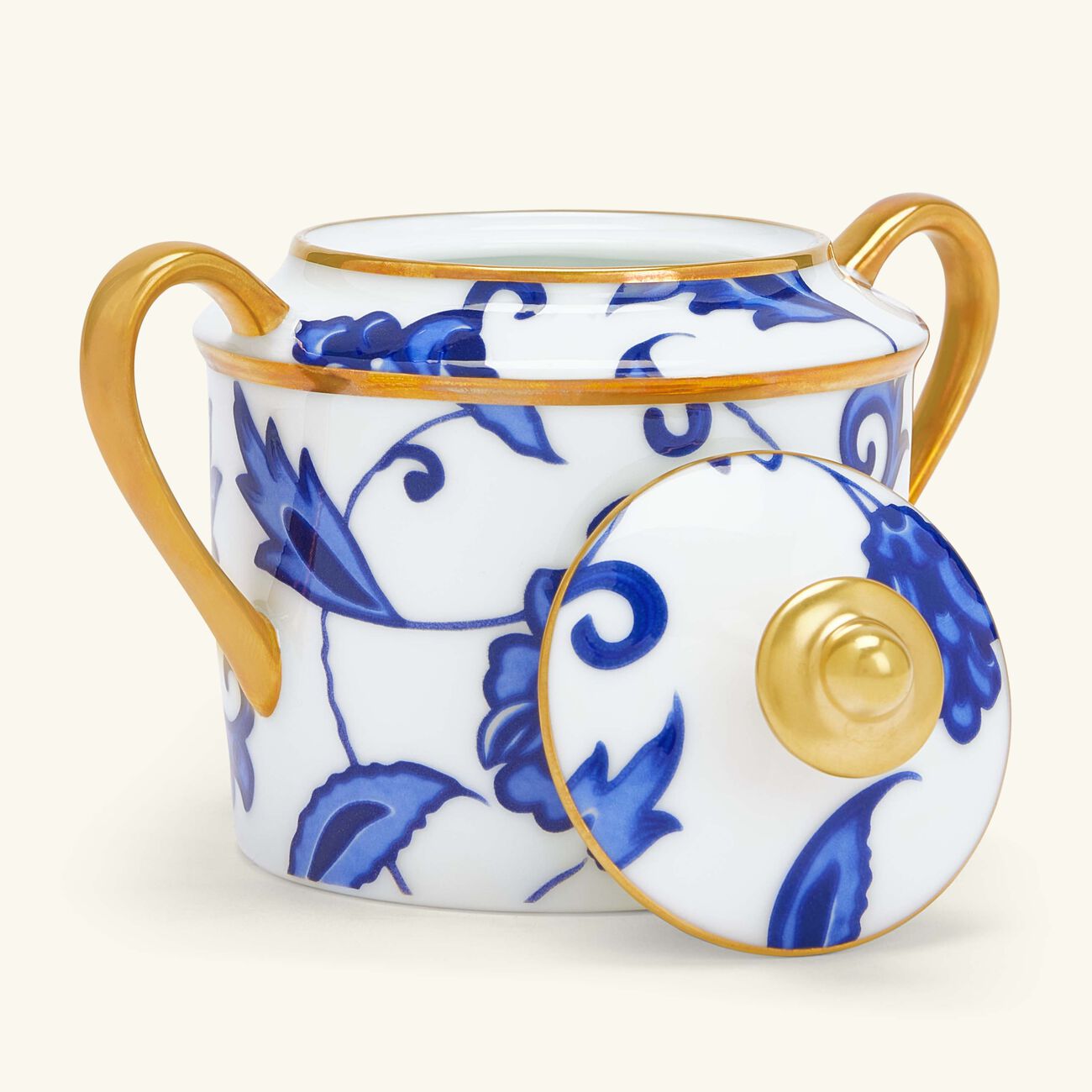 bernardaud prince bleu sugar bowl blue