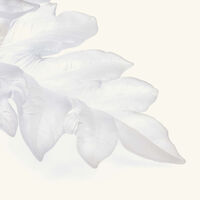 دوم منحوتة بورنيو الجدارية الكبيرة على شكل ورقة شجر بيضاء